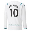 Camiseta de fútbol Manga Larga Manchester City Jack Grealish 10 Segunda Equipación 2021/22 - Hombre